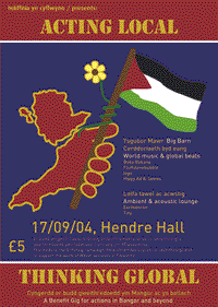 flier for a benefit gig for Palestine on 17 Sept. 2004
